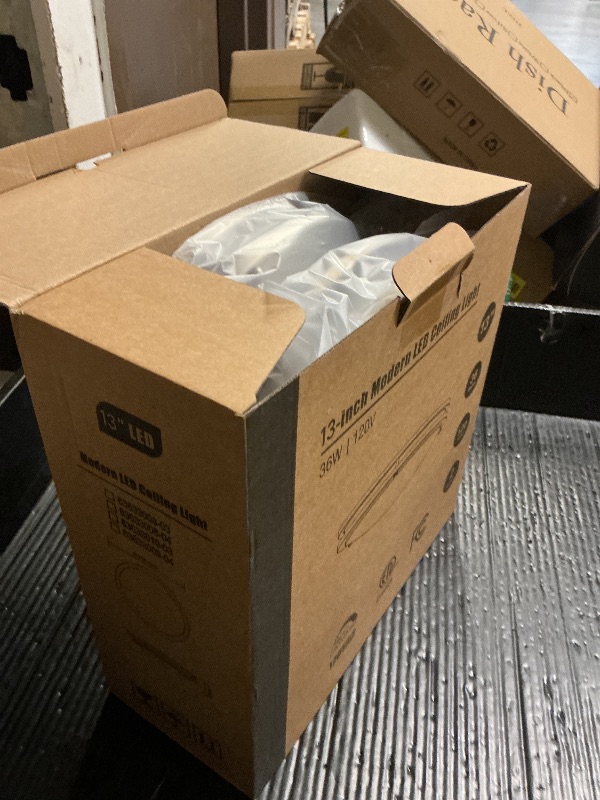 Photo 1 of 36W LED Ceiling Lights 3600lm Super Bright, Dimmable Flush Mount Light Fixtures 6500K/5000K/4000K/3000K/2700K Adjusted Modern Ceiling Lights 2PACK, 13 Inch Ceiling Lamps for Bedroom Kitchen, Nickle