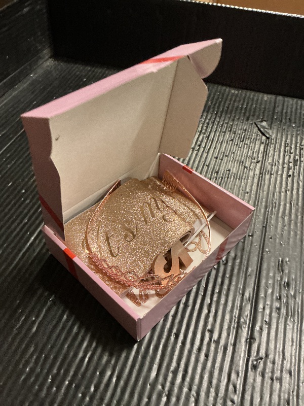 Photo 1 of 21st Birthday Decorations for Her, Including 21st Birthday Sash and Tiara, Cake Topper, Candles, 21 Year Old Gifts for Her