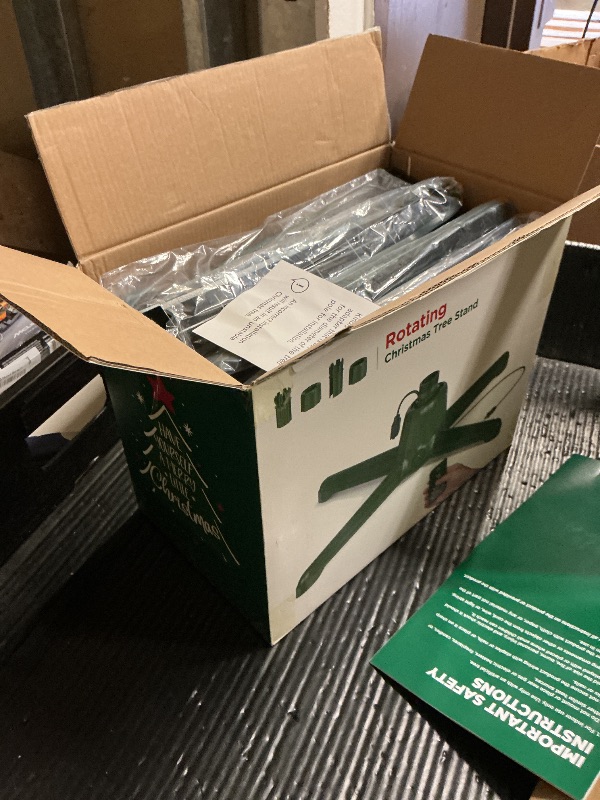 Photo 1 of 2025 Upgrade Rotating Christmas Tree Stand, UL Certified Adjustable Tree Stands with Remote Control for Up to 7.5ft 90lb Artificial Tree, Durable 3 Light Outputs with Up to 625 Watts of Power