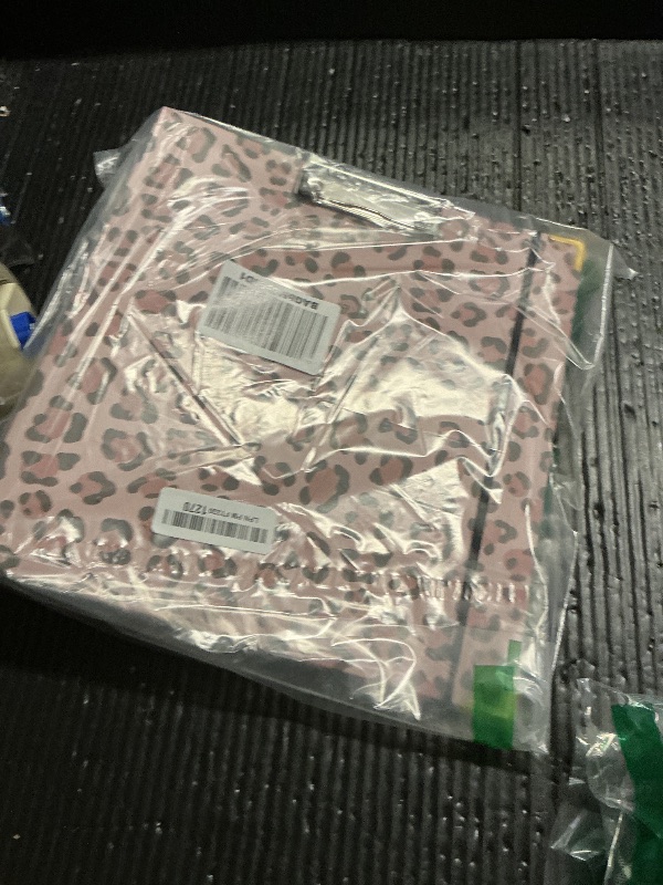 Photo 1 of 2 Inch 3 Ring Binder, Round Ring Binder with 6 Tab Dividers, 2 Interior Pockets, Cute Binders Clipboard with Storage for Letter-Size, Folders Organizer for School Office, Portfolio (Cheetah Spots)