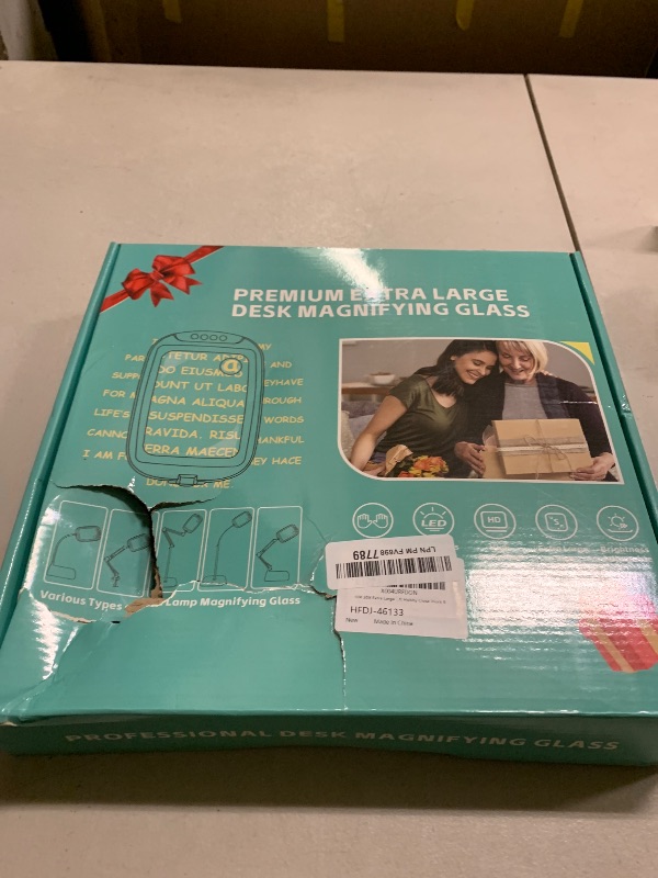 Photo 1 of 10X 30X Extra Large Magnifying Glass with Light and Stand,7-inch Lighted Magnifier,5 Color Modes Stepless Dimmable,Rectangle Hands-Free Magnifying Glass Desk Lamp for Reading Craft Hobby Close Work