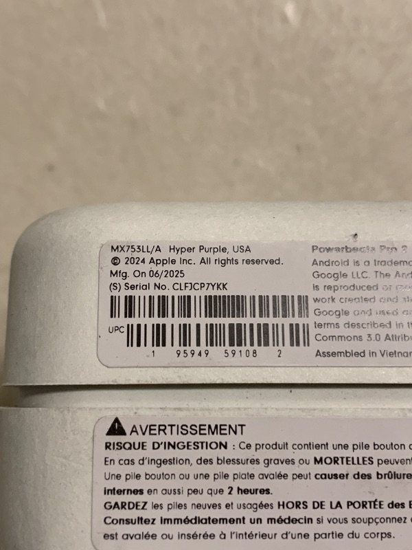 Photo 1 of Beats Powerbeats Pro 2 - Wireless Noise Cancelling Workout Earbuds with Secure- Fit Earhooks, Up to 45-Hour Battery with Charging Case, Sweat & Water Resistant, Heart Rate Monitoring - Hyper Purple