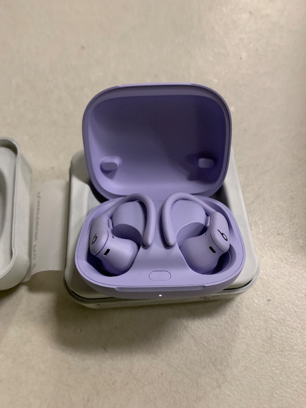 Photo 1 of Beats Powerbeats Pro 2 - Wireless Noise Cancelling Workout Earbuds with Secure- Fit Earhooks, Up to 45-Hour Battery with Charging Case, Sweat & Water Resistant, Heart Rate Monitoring - Hyper Purple