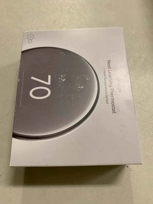 Photo 1 of Google Nest Learning Thermostat (4th gen) + Nest Temperature Sensor (2nd gen) - Silver