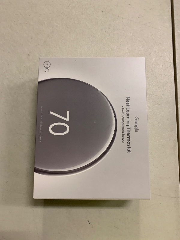 Photo 1 of Google Nest Learning Thermostat (4th gen) + Nest Temperature Sensor (2nd gen) - Silver