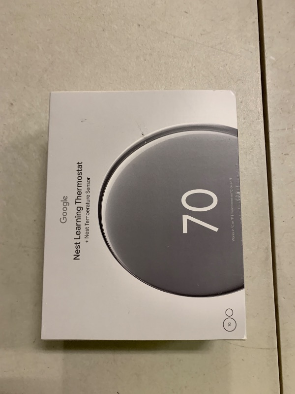 Photo 1 of Google Nest Learning Thermostat (4th gen) + Nest Temperature Sensor (2nd gen) - Silver