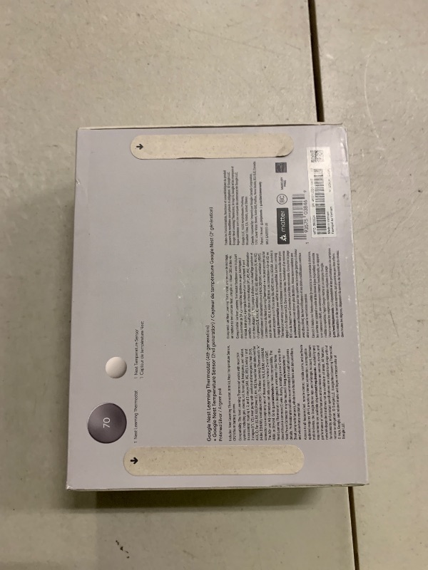 Photo 1 of Google Nest Learning Thermostat (4th gen) + Nest Temperature Sensor (2nd gen) - Silver