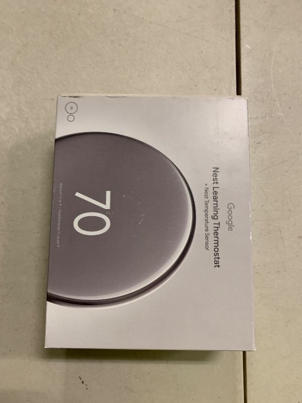 Photo 1 of Google Nest Learning Thermostat (4th gen) + Nest Temperature Sensor (2nd gen) - Silver