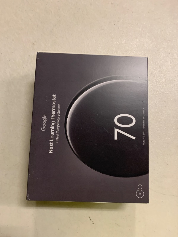 Photo 1 of Google Nest Learning Thermostat (4th gen) + Nest Temperature Sensor (2nd gen) - Obsidian
