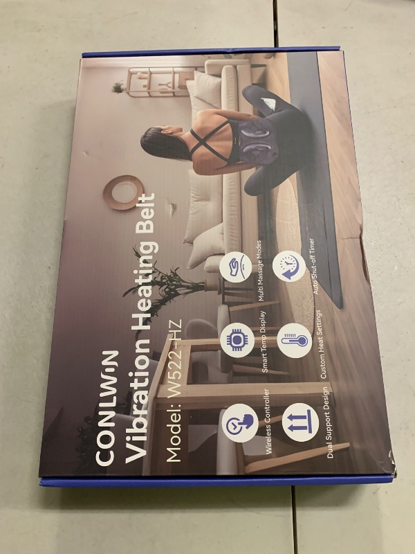 Photo 1 of CONLWIN 68" Cordless Heating Pad for Back Pain Relief with 5 Heat & 6 Vibration, Lower Back Massager with 4D Butterfly Support, Portable Heating Pad for Women Men Mom Dad