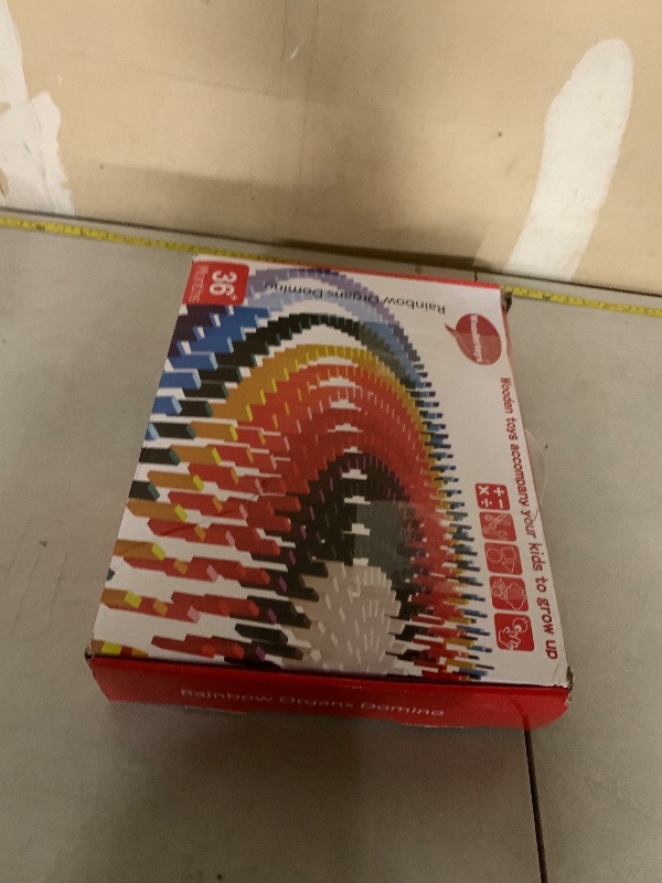 Photo 1 of 1000 PCS Dominoes Set for Kids with Extra 11 Blocks, Wooden Building Blocks 10 Colors Dominoes Racing Tile Games Educational Toy for Kids Birthday Party with Storage Bag