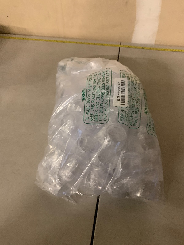 Photo 1 of 100 Count Clear Plastic Sample Containers 20g Empty Jars Cosmetic Containers with Lids Leak Proof Lip Balm Containers