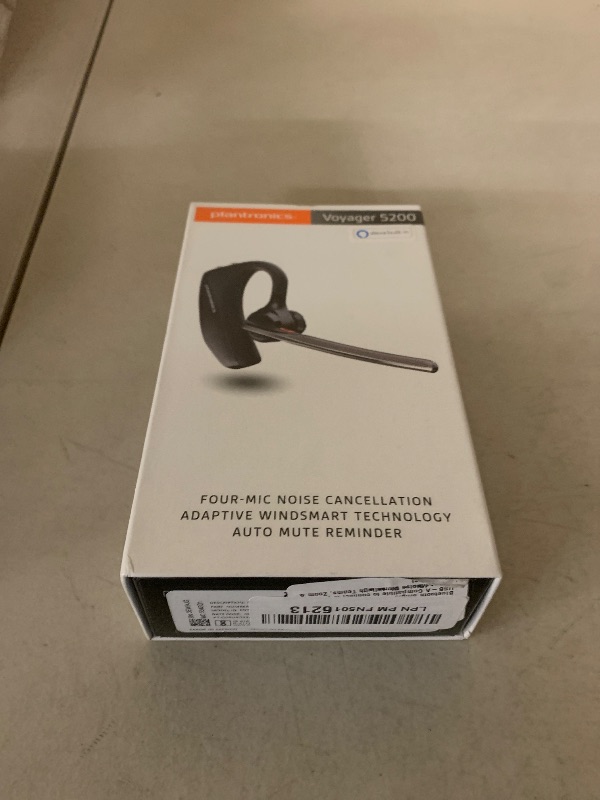 Photo 1 of Plantronics - Voyager 5200 UC (Poly) - Bluetooth Single-Ear (Monaural) Headset - USB-A Compatible to connect to your PC and/or Mac - Works with Teams, Zoom & more - Noise Canceling