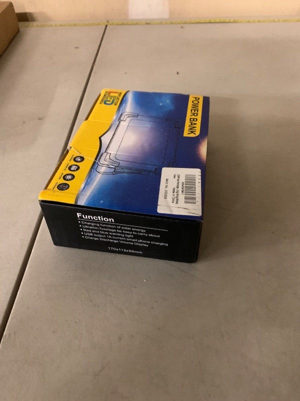 Photo 1 of 120W Solar Rechargeable Work Light, 144 LED 10000LM Led Work Light with 4 Modes, Portable Flood Light with Stand, IP66 Waterproof Outdoor Working Light for Emergency Mechanic Camping Repair (Yellow)