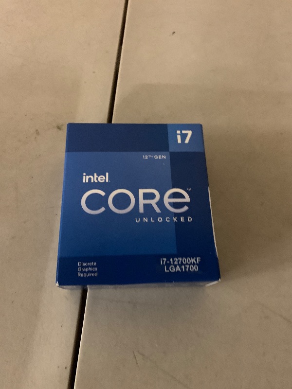 Photo 1 of Intel® Core™ i7-12700KF Desktop Processor 12 (8P+4E) Cores up to 5.0 GHz Unlocked LGA1700 600 Series Chipset 125W