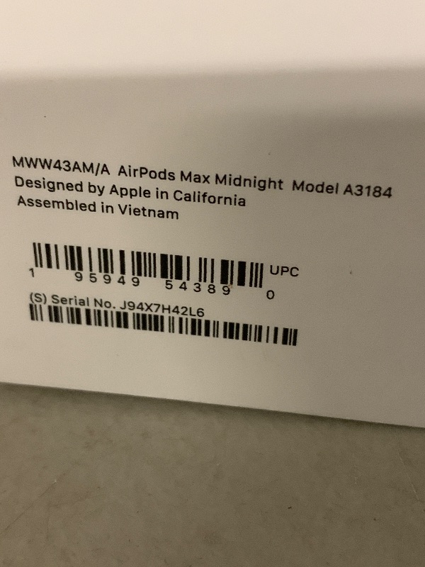 Photo 1 of Apple AirPods Max Wireless Over-Ear Headphones, Pro-Level Active Noise Cancellation, Transparency Mode, Personalized Spatial Audio, USB-C Charging, Bluetooth Headphones for iPhone - Midnight