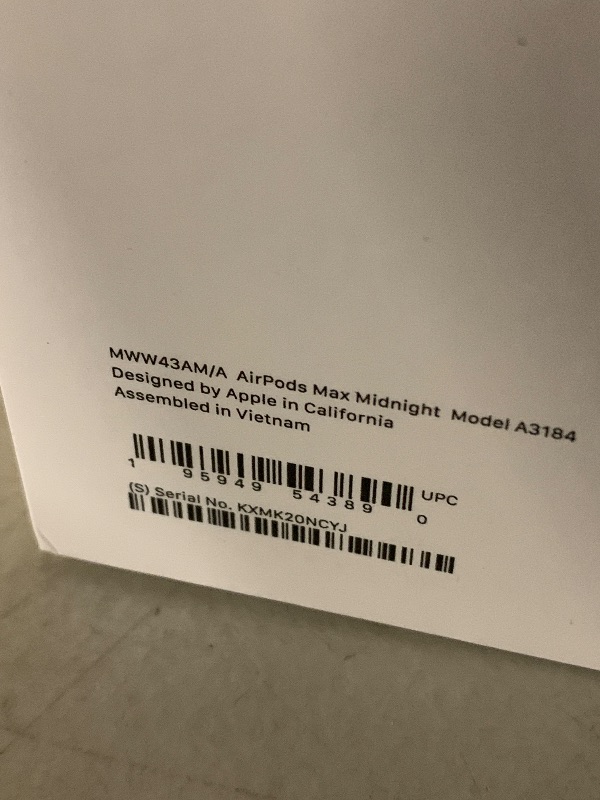 Photo 1 of Apple AirPods Max Wireless Over-Ear Headphones, Pro-Level Active Noise Cancellation, Transparency Mode, Personalized Spatial Audio, USB-C Charging, Bluetooth Headphones for iPhone - Midnight