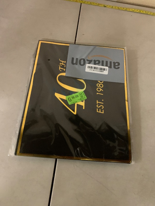 Photo 1 of 40th Birthday Gift Bag with Card and Tissue Paper for Men Women Him, 1986 40 Year Old 13" Elegant Black Gold Anniversary Keepsake Party Present Shopping Paper Bags for Gifts Wrapping (1986 40th)