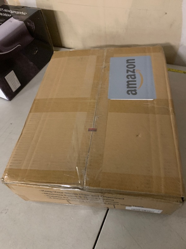 Photo 1 of 12 Pack XX-Large Modular Clear Plastic Stackable Shoe Storage Organizer for Closet, Space Saving Versatile Sneaker Shoe Rack Containers Bins Holders, Portable Closet Organizers and Storage, White