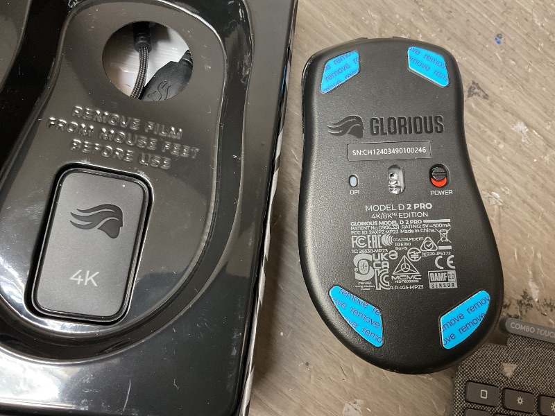 Photo 1 of GLORIOUS Gaming Model D 2 PRO 4K/8K Wireless Gaming Mouse - 2.4GHz, 1ms delay, 4K/8K Polling, 100M clicks, 62g Superlight, Long Battery, 26K DPI BAMF 2.0 Sensor, Ergonomic, 6 Buttons