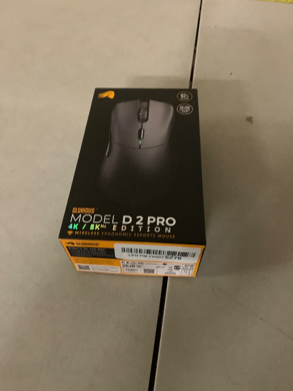 Photo 1 of GLORIOUS Gaming Model D 2 PRO 4K/8K Wireless Gaming Mouse - 2.4GHz, 1ms delay, 4K/8K Polling, 100M clicks, 62g Superlight, Long Battery, 26K DPI BAMF 2.0 Sensor, Ergonomic, 6 Buttons