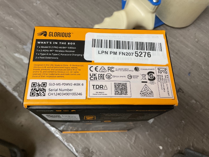 Photo 1 of GLORIOUS Gaming Model D 2 PRO 4K/8K Wireless Gaming Mouse - 2.4GHz, 1ms delay, 4K/8K Polling, 100M clicks, 62g Superlight, Long Battery, 26K DPI BAMF 2.0 Sensor, Ergonomic, 6 Buttons