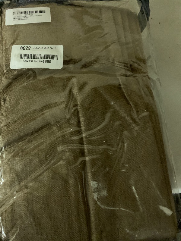 Photo 1 of 100% Blackout Shield Linen Look Textured Pinch Pleated Curtains Blackout Drapes 108 Inch Long 2 Panels Set, Faux Linen Blackout Curtains for Bedroom & Living Room, 40" W x 108" L, Linen Brown