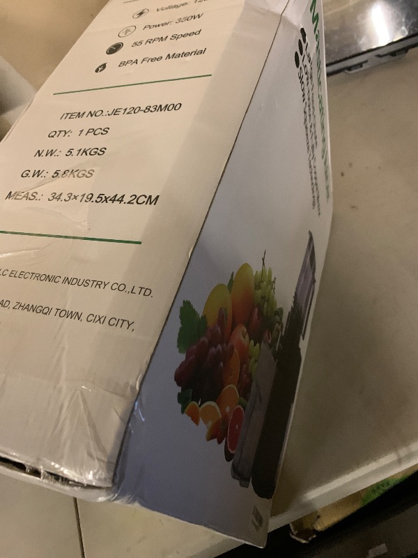 Photo 1 of Cold Press Juicer, 5.5" Wide Feed Chute Juice Machine, High Juice Yield, Slow Masticating Juicer for Whole Vegetables & Fruits,Concealed Pulp Container Design for Aesthetic Appeal and Practicality