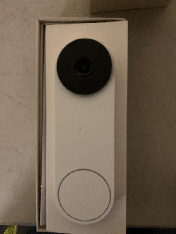 Photo 1 of Google Nest Doorbell (Wired, 3rd Gen) - 2K Video and Gemini, Live View, Night Vision, 2-Way Audio - Works with Google Home - 2025 Model - Snow