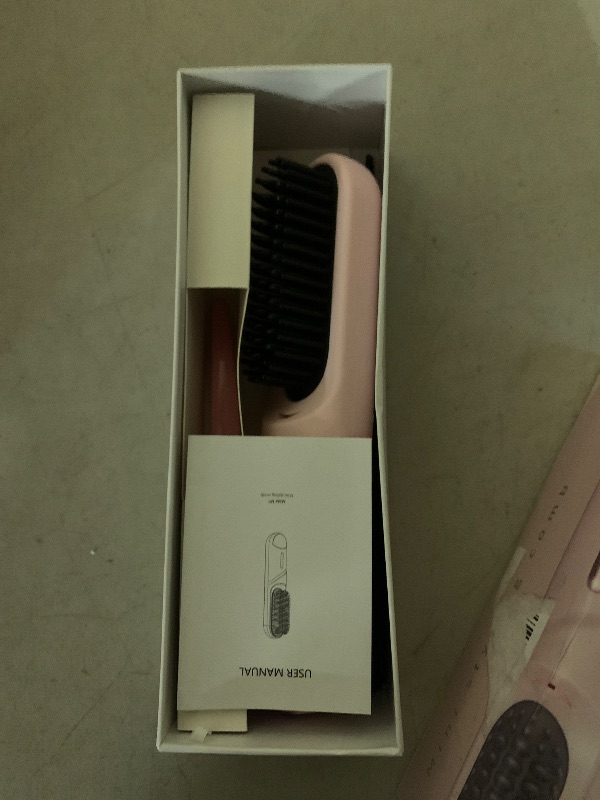 Photo 1 of 2025 Hair Straightener Brush Pale Pink
