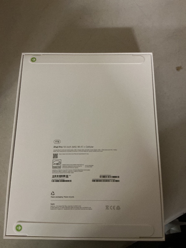 Photo 1 of Apple iPad Pro 13-inch (M5): Ultra Retina XDR Display - Nano-Texture Glass, 1TB, 12MP Front/Back Camera, LiDAR Scanner, Wi-Fi 7 with Apple N1 + 5G Cellular with C1X chip, Face ID — Space Black