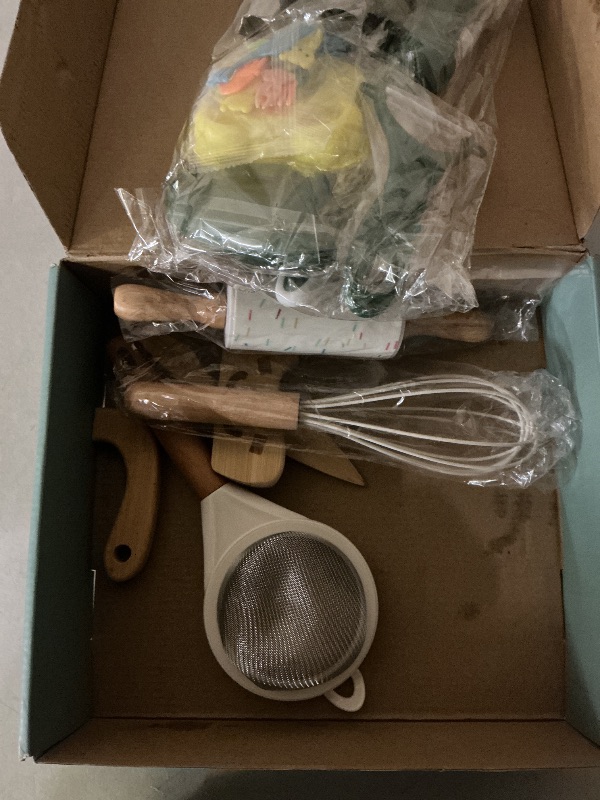 Photo 1 of 20 PCS Kids Safe Knife Set for Real Cooking, Montessori Kitchen Tools for Toddlers, Cooking & Baking Set for Little Chefs, Kids Kitchen Knife, Crinkle Cutter, Kid Apron for Girls Boys