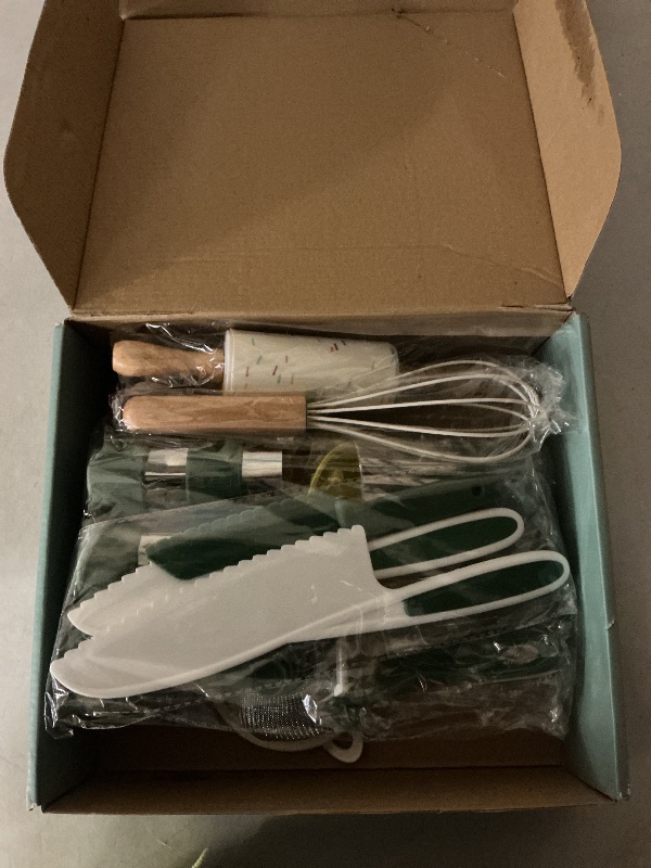 Photo 1 of 20 PCS Kids Safe Knife Set for Real Cooking, Montessori Kitchen Tools for Toddlers, Cooking & Baking Set for Little Chefs, Kids Kitchen Knife, Crinkle Cutter, Kid Apron for Girls Boys