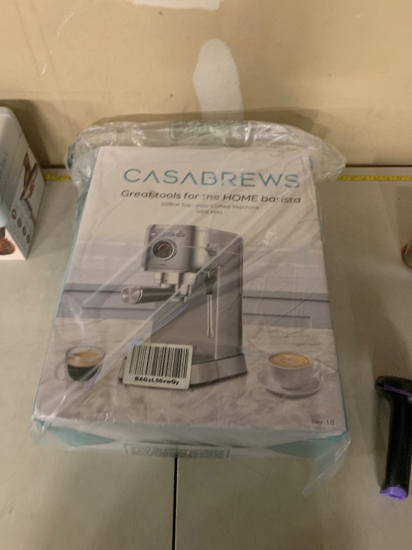 Photo 1 of CASABREWS 5418 PRO Espresso Machine 20 Bar, Upgraded Espresso Maker with Powerful Steam Milk Frother, Stainless Steel Coffee Machine with Fast Heating System for Cappuccino, Latte, Silver