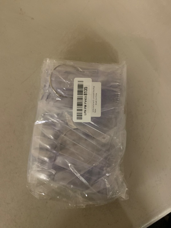 Photo 1 of 160Pcs Nail Swatch Sticks Stiletto Nail Sample Sticks Clear Nail Color Display Swatches Sticks with Metal Rings