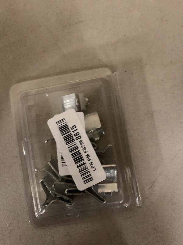 Photo 1 of 14 Pieces Silver Adjustable Steel Pilaster Shelf Clip Support, Shelving Bracket Clips for Metal and Wood Shelves