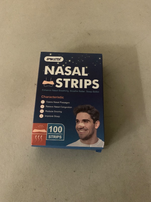 Photo 1 of 100Pcs Nasal Strips for Snoring, Extra Strength Nose Strips Breathing, Nose Tape for Sports and Sleep, Anti Snoring Strips Help Stop Snoring and Nasal Congestion Relief