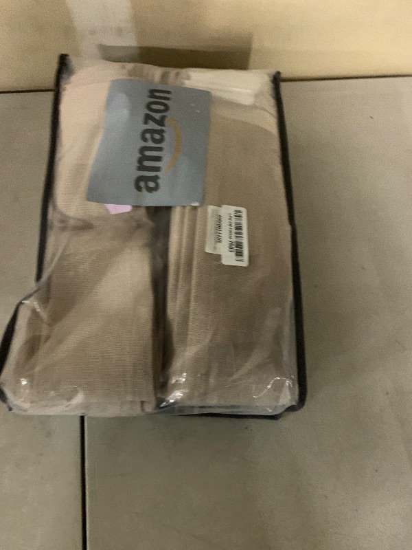 Photo 1 of Extra Long Pinch Pleated Linen 108 Inch Curtains 2 Panels Set for Living Room Bedroom Farmhouse Tan Brown Cotton Flax Back Tab Memory Shape Pinch Pleat Ceiling Floor Window Curtains 9 FT Grey Beige