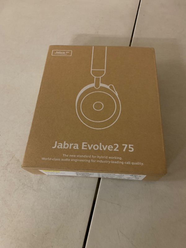 Photo 1 of Jabra Evolve2 75 PC Wireless Headset with 8-Microphone Technology - Dual Foam Stereo Headphones with Adjustable Advanced Active Noise Cancelling, USB-A Bluetooth Adapter and UC Compatibility - Black