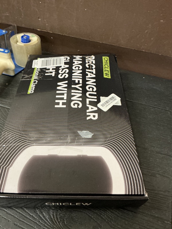 Photo 1 of 10X Rectangle Magnifying Glass with Light, 3 Arms 5 Color Modes Large Magnifying Glasses with Clamp, Lighted Desk Lamp Magnifier Hands Free for Crafts Jeweller Repair Painting Close Work Hobbies