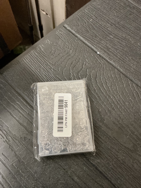Photo 1 of 150 PCS Clear Push Pins Tacks Count in Reusable Box for Bulletin Boards and Wall Displays Heavy Duty Plastic Head