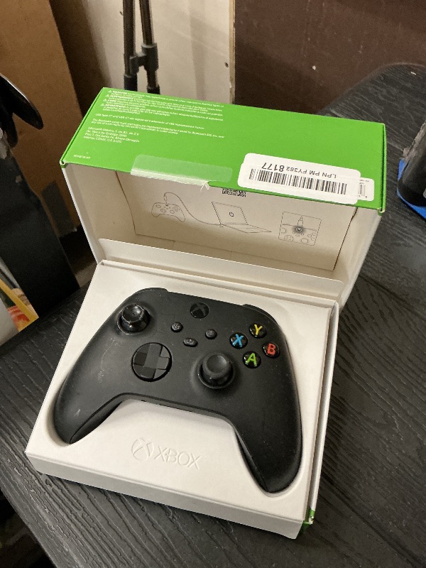 Photo 1 of Xbox Wireless Gaming Controller + USB-C® Cable (2025) – Carbon Black – Play on Xbox, Windows, Android, iOS, FireTV Sticks, Smart TVs, VR Headsets