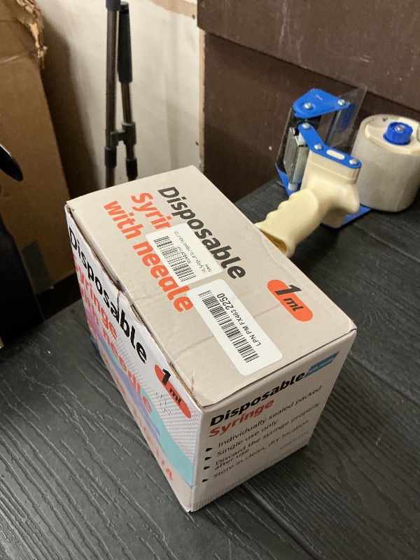 Photo 1 of 1ML Syringe, Lab Supplies Syringes 31G 1/4 Inch, Individually Wrapped, Pack of 100