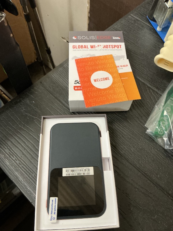 Photo 1 of Solis Edge – 5G Hotspot Device, Bundle Includes Lifetime Data (12GB Per Year) and 10GB Global Data, WiFi in 140+ Countries, Access 300+ Mobile Carriers, Portable Internet by SIMO