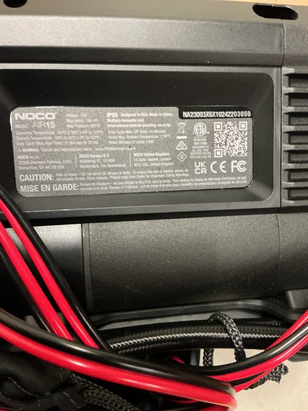 Photo 1 of NOCO AIR15: UltraFast 15A Tire Inflator - 12V Portable Air Compressor Pump – 44 SLPM Airflow Inflates 0–40 PSI in 2.9 Minutes – Digital Gauge + Auto-Shutoff