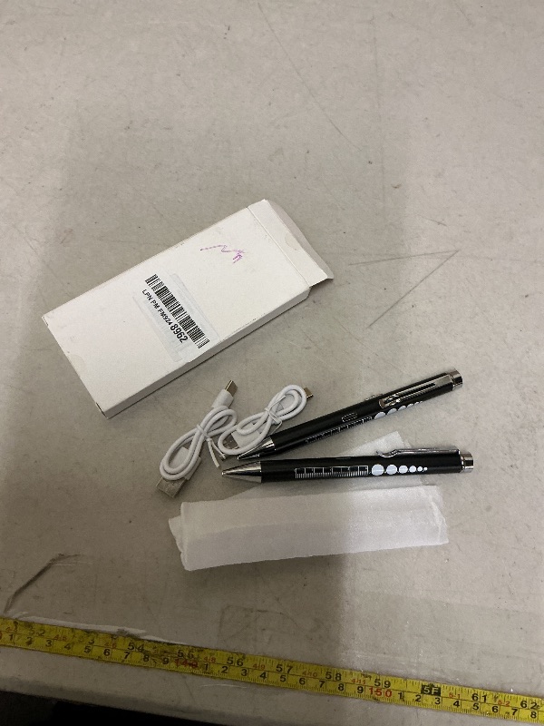 Photo 1 of 2 Rechargeable Ballpoint Penlights with Pupil Gauge & Ruler