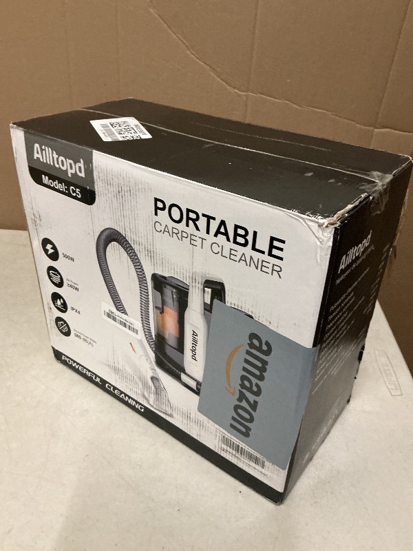 Photo 1 of Ailltopd Portable Carpet & Upholstery Cleaner Machine, 15Kpa Powerful Suction & Couch Cleaner Machine, Deep Stain Cleaning for Carpet, Car, Pets, Stairs, Sofa with Self-Cleaning Tool