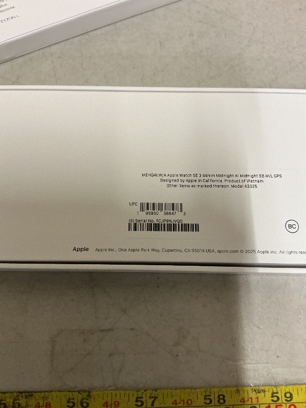 Photo 1 of Apple Watch SE 3 [GPS 44mm] Smartwatch with Midnight Aluminum Case with Midnight Sport Band - M/L. Fitness and Sleep Trackers, Heart Rate Monitor, Always-On Display, Water Resistant