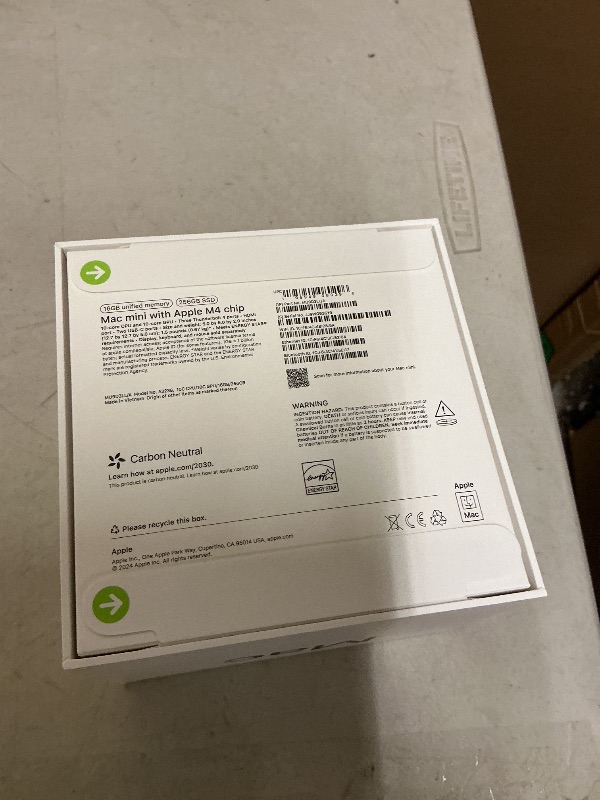 Photo 1 of Apple 2024 Mac mini Desktop Computer with M4 chip with 10?core CPU and GPU: Built for Apple Intelligence, 16GB Unified Memory, 256GB SSD Storage, Gigabit Ethernet. Works with iPhone/iPad