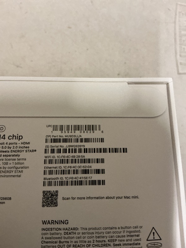 Photo 1 of Apple 2024 Mac mini Desktop Computer with M4 chip with 10?core CPU and GPU: Built for Apple Intelligence, 16GB Unified Memory, 256GB SSD Storage, Gigabit Ethernet. Works with iPhone/iPad